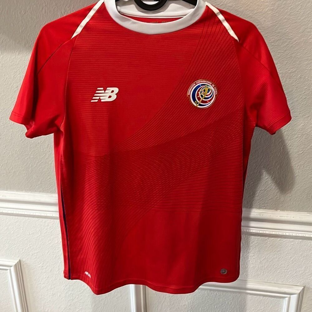 New Balance Dry Costa Rica Soccer Jersey Women’s Size 12 (US 8) Shirt Red